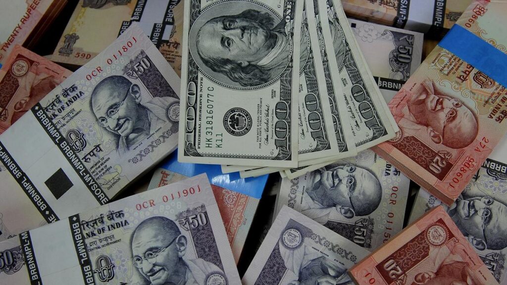 Rupee plunges 15 paise to settle at 84.44 against U.S. dollar