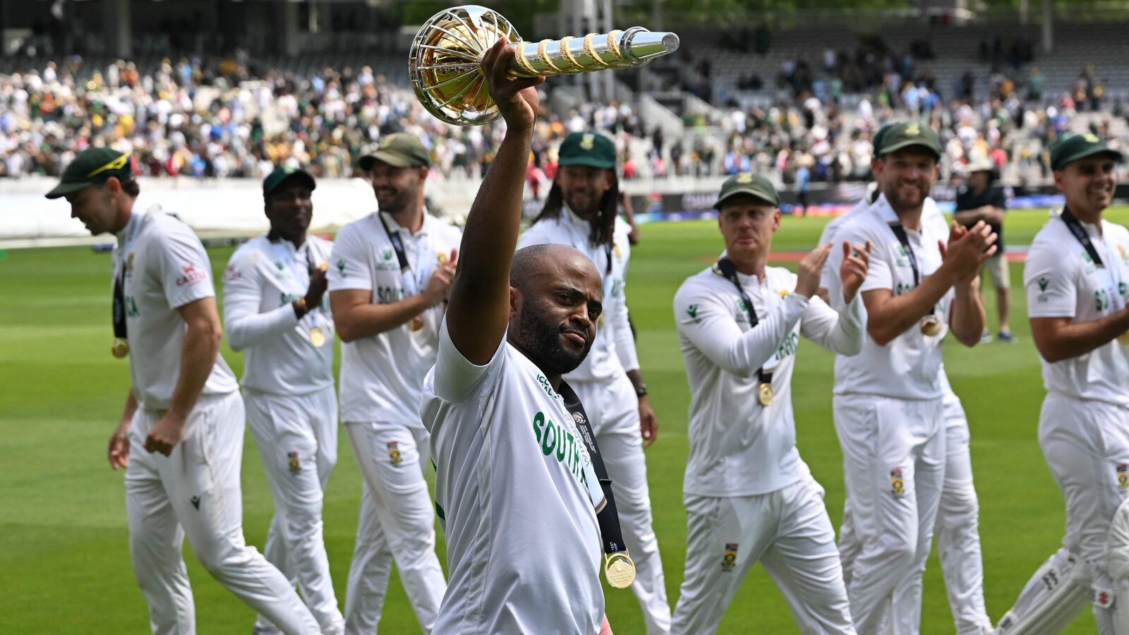 South Africa team sings ‘Bella Ciao’ inspired victory song for Temba Bavuma after World Test Championship win | Watch