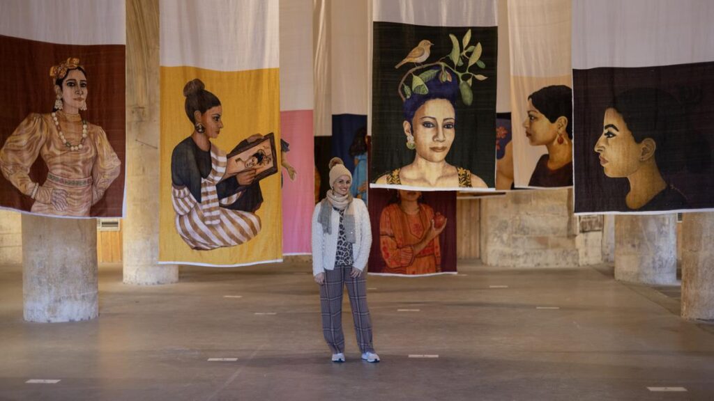 Olympe Ramakrishna’s silk portraits narrate the evolving stories of urban middle class women