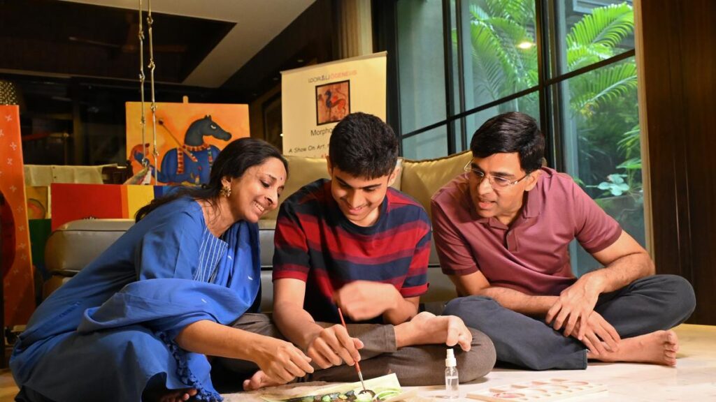 Meet the Anands: How chess icon Viswanathan Anand’s son has taken to art