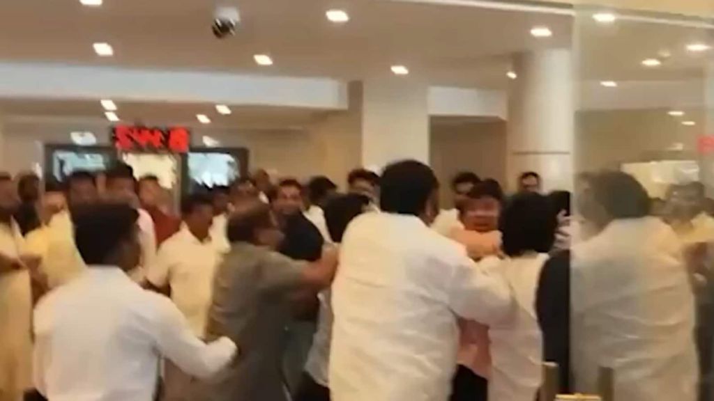 Caught on camera: BJP and NCP-SP workers clash inside Maharashtra Assembly; Jitendra Awhad says ‘plan to kill me’