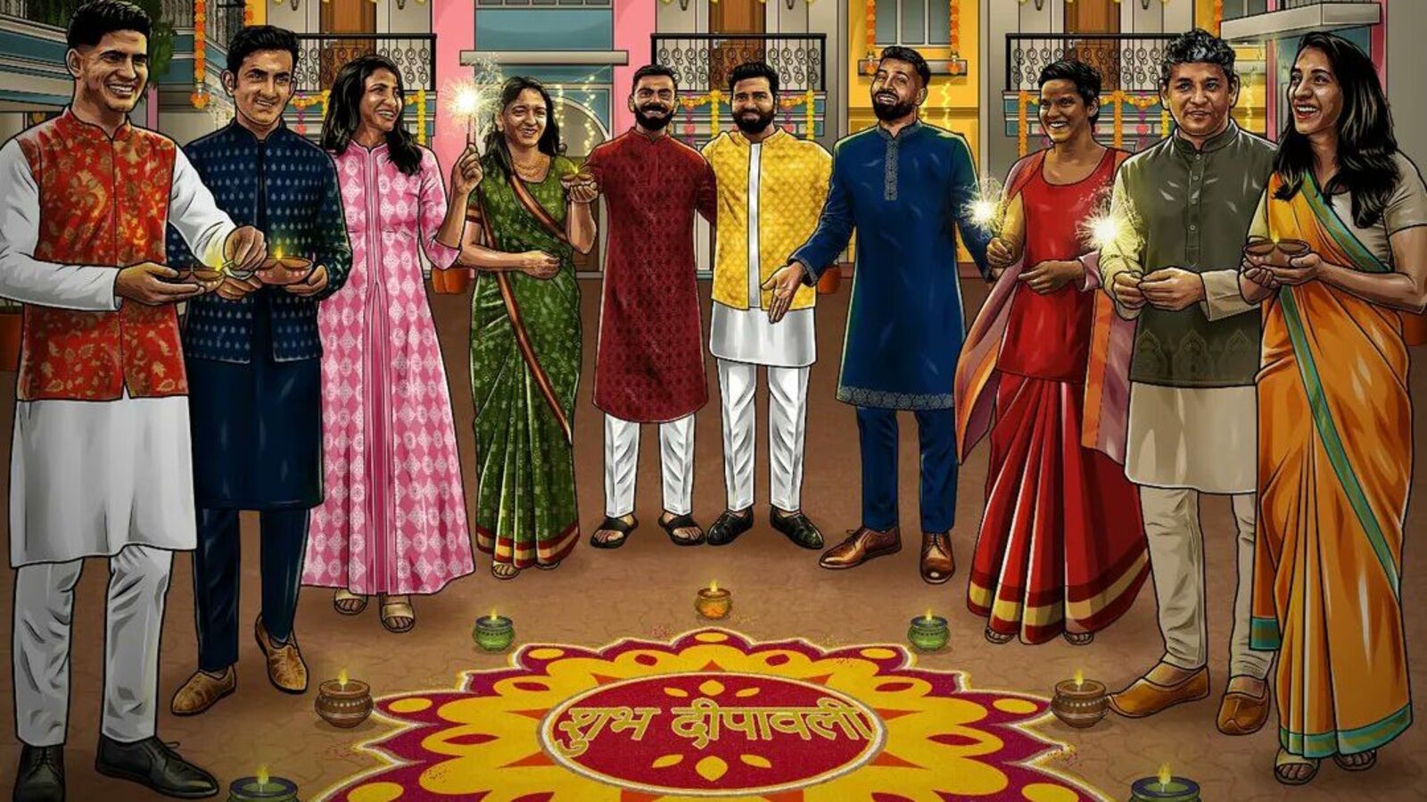 Smriti Mandhana, Shubman Gill, Rohit Sharma, Gautam Gambhir in TMKOC? ICC’s creative Diwali 2025 wish goes viral