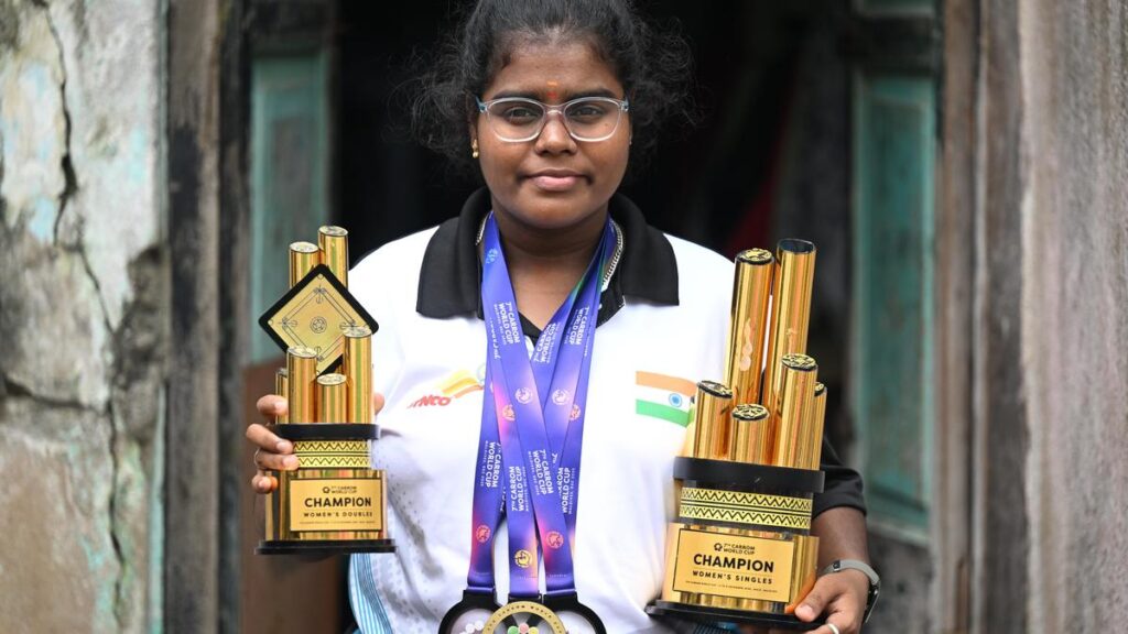 Carrom World Cup gold medallist L. Keerthana: ‘I want to help other players’
