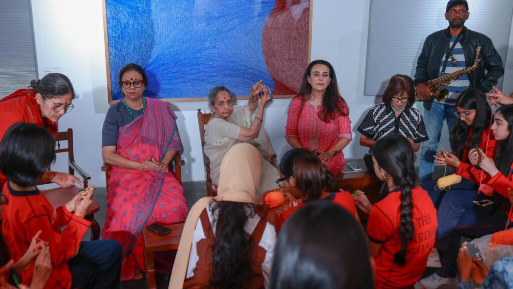 Shobha Broota’s immersive exhibition, The Lightness of Being, showcases her work with paint and fabric