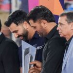 T20 World Cup 2026: MS Dhoni, Rohit Sharma walk out with trophy in Ahmedabad ahead of final; Watch video